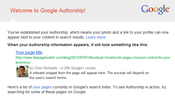 Welcome to Google Authorship
